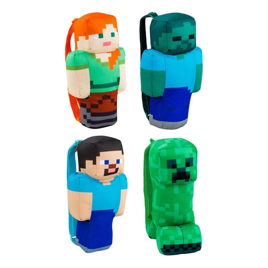 Minecraft Plüsch-Rucksäcke 30 cm Sortiment (4) - Versand: 5-7 Tage nach Bestellung