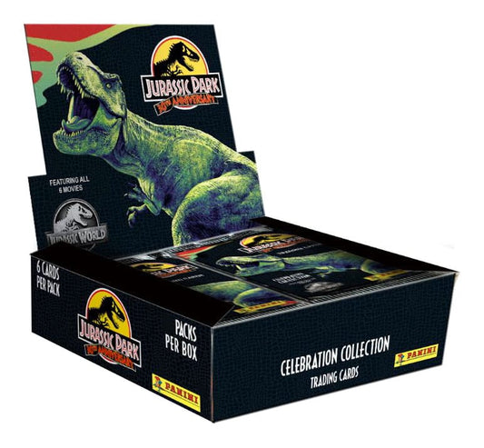 Jurassic Park 30th Anniversary Trading Cards Celebration Collection Flow Packs Display (24) - Versand: 5-7 Tage nach Bestellung