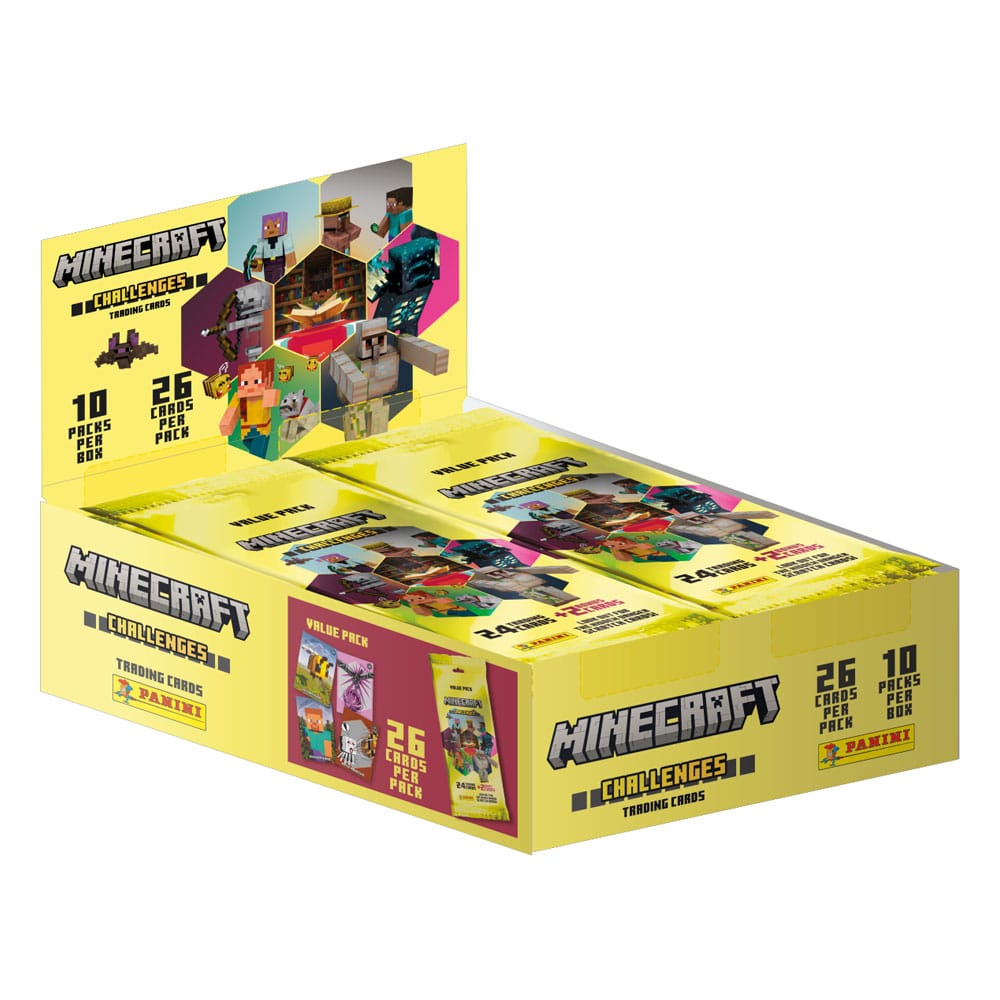 Minecraft - Challenges Trading Cards Fat Packs Display (10) - Versand: 5-7 Tage nach Bestellung