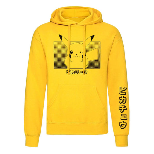 Pokemon Kapuzenpullover Pikachu Katakana Größe S  - Versand: 5-7 Tage nach Bestellung