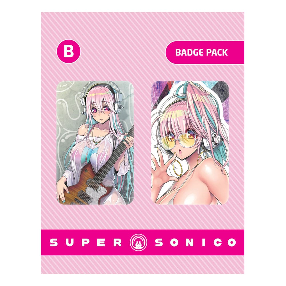 Super Sonico Ansteck-Buttons Doppelpack Set B - Preorder - ETA: 08.02.2026