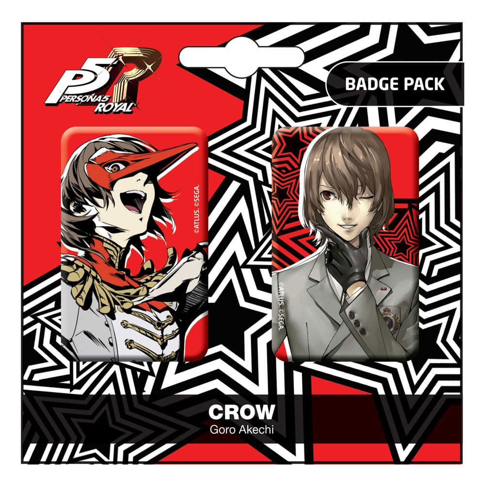 Persona 5 Royal Ansteck-Buttons Doppelpack Crow / Goro Akechi - Preorder - ETA: 24.07.2026