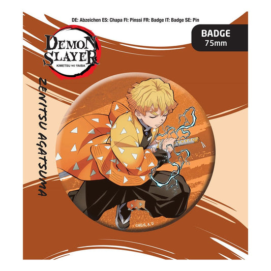 Demon Slayer: Kimetsu no Yaiba Ansteck-Button Zenitsu Agatsuma - Versand: 5-7 Tage nach Bestellung