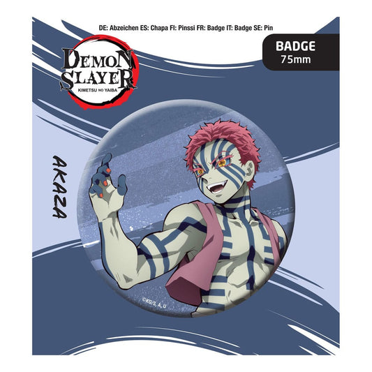 Demon Slayer: Kimetsu no Yaiba Ansteck-Button Akaza - Versand: 5-7 Tage nach Bestellung