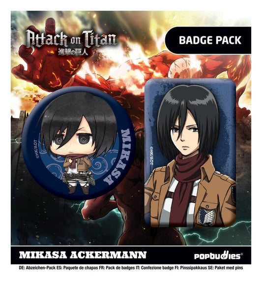 Attack on Titan Anstecker 2er-Pack Mikasa Ackermann - Preorder - ETA: 25.01.2027