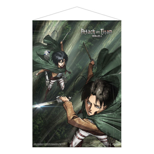 Attack on Titan Wandrolle Mikasa and Levi 50 x 70 cm - Versand: 5-7 Tage nach Bestellung