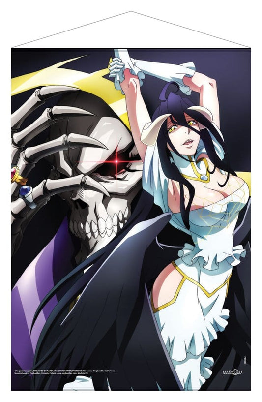 Overlord Wandrolle Ainz Ooal Gown & Albedo 50 x 70 cm   - Versand: 7 Tage nach Bestellung
