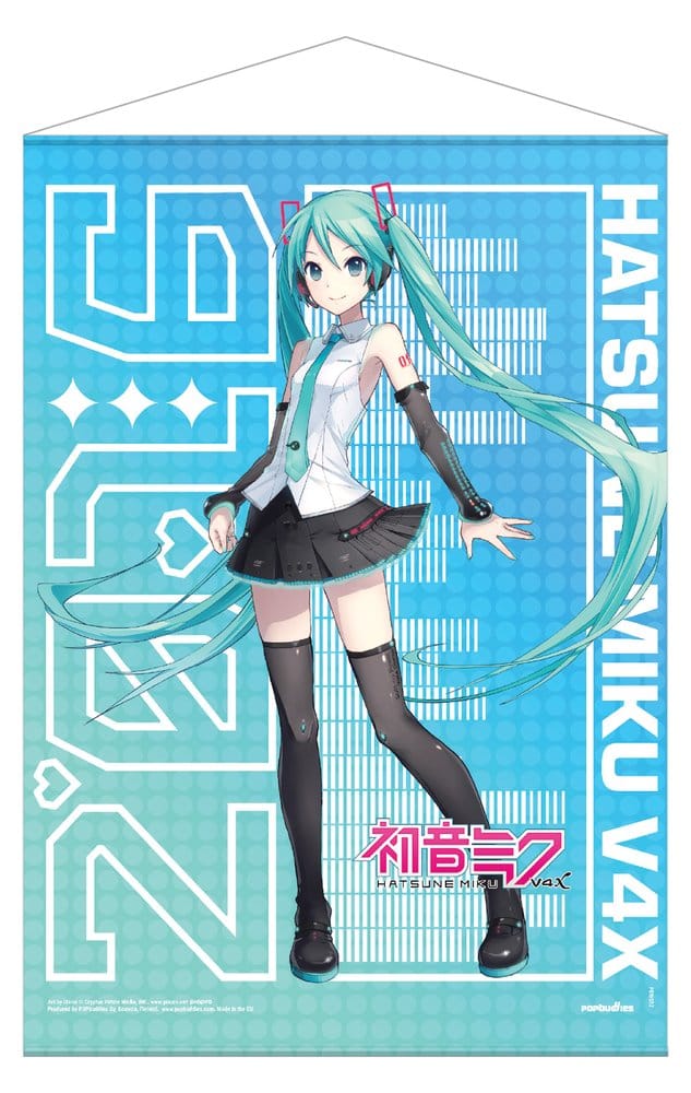 Hatsune Miku Wandrolle V4x Fabric 50 x 70 cm - Preorder - ETA: 28.12.2026