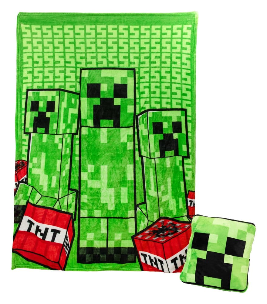 Minecraft Kissen-Decke Creeper 2-in-1 Foldable 150 cm - Preorder - ETA: 25.01.2027