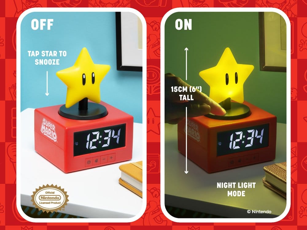 Super Mario Icon Wecker Super Star 15 cm - Preorder - ETA: 25.08.2026