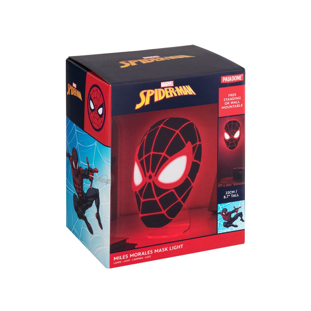 Spider-Man 3D LED Leuchte Miles Morales Mask   - Versand: 5-7 Tage nach Bestellung