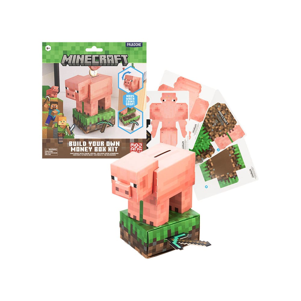 Minecraft Build Your Own Spardose Schwein   - Versand: 5-7 Tage nach Bestellung