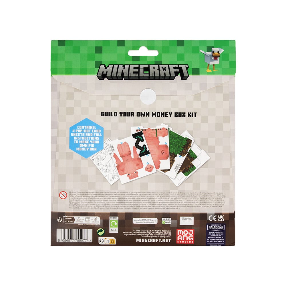 Minecraft Build Your Own Spardose Schwein   - Versand: 5-7 Tage nach Bestellung