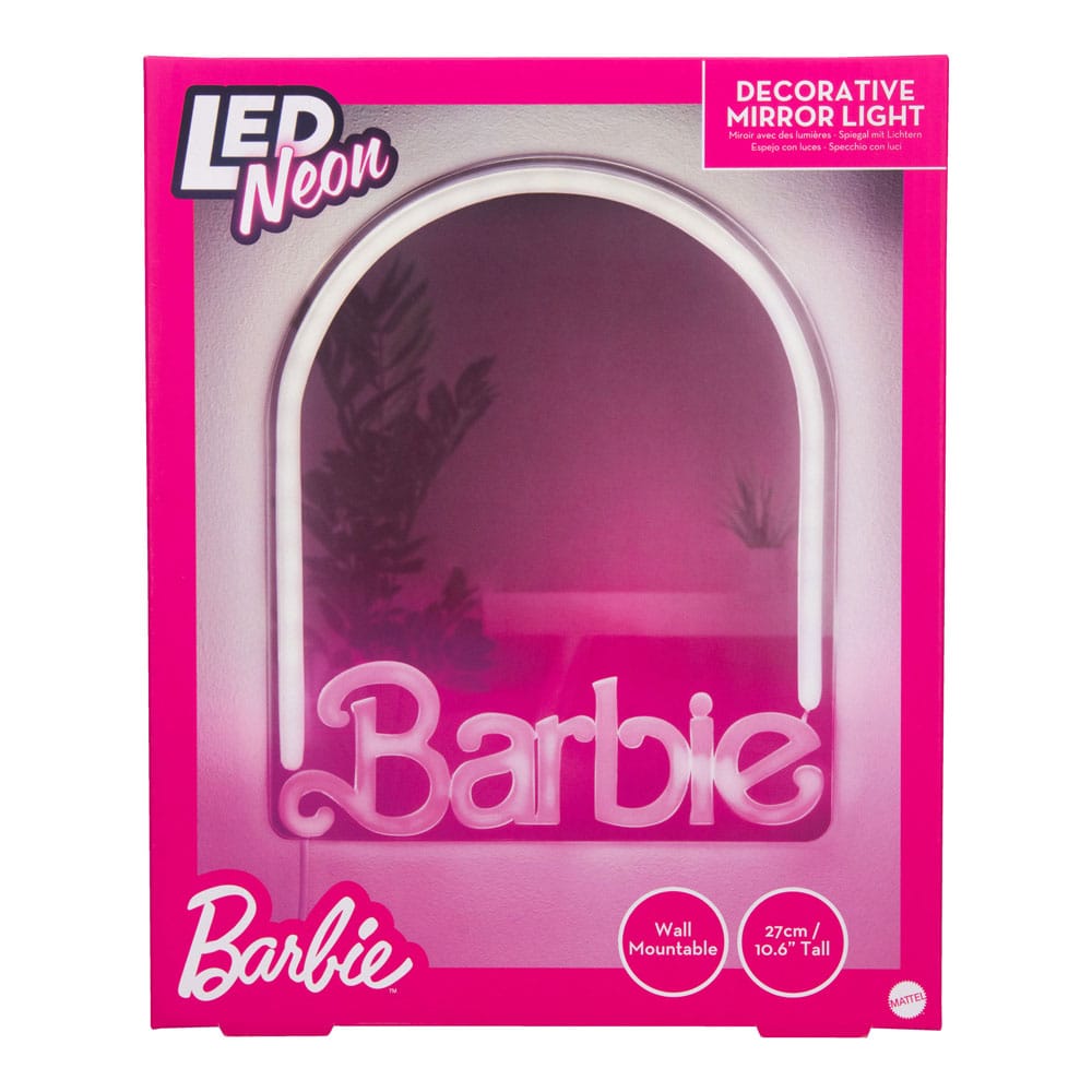 Barbie Wand-Spiegel Neon 27 cm   - Versand: 7 Tage nach Bestellung