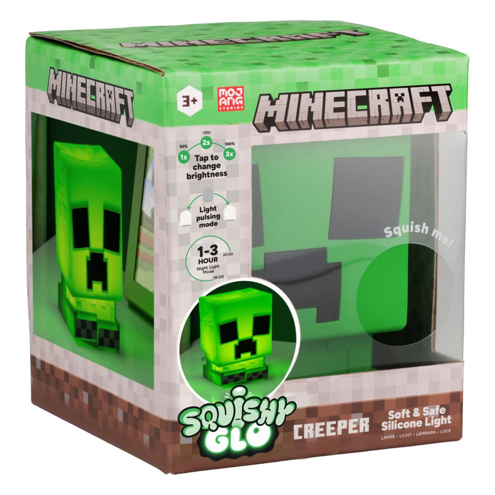 Minecraft Squishy Glo Silikon-Leuchte Creeper 15 cm    - Versand: 5-7 Tage nach Bestellung