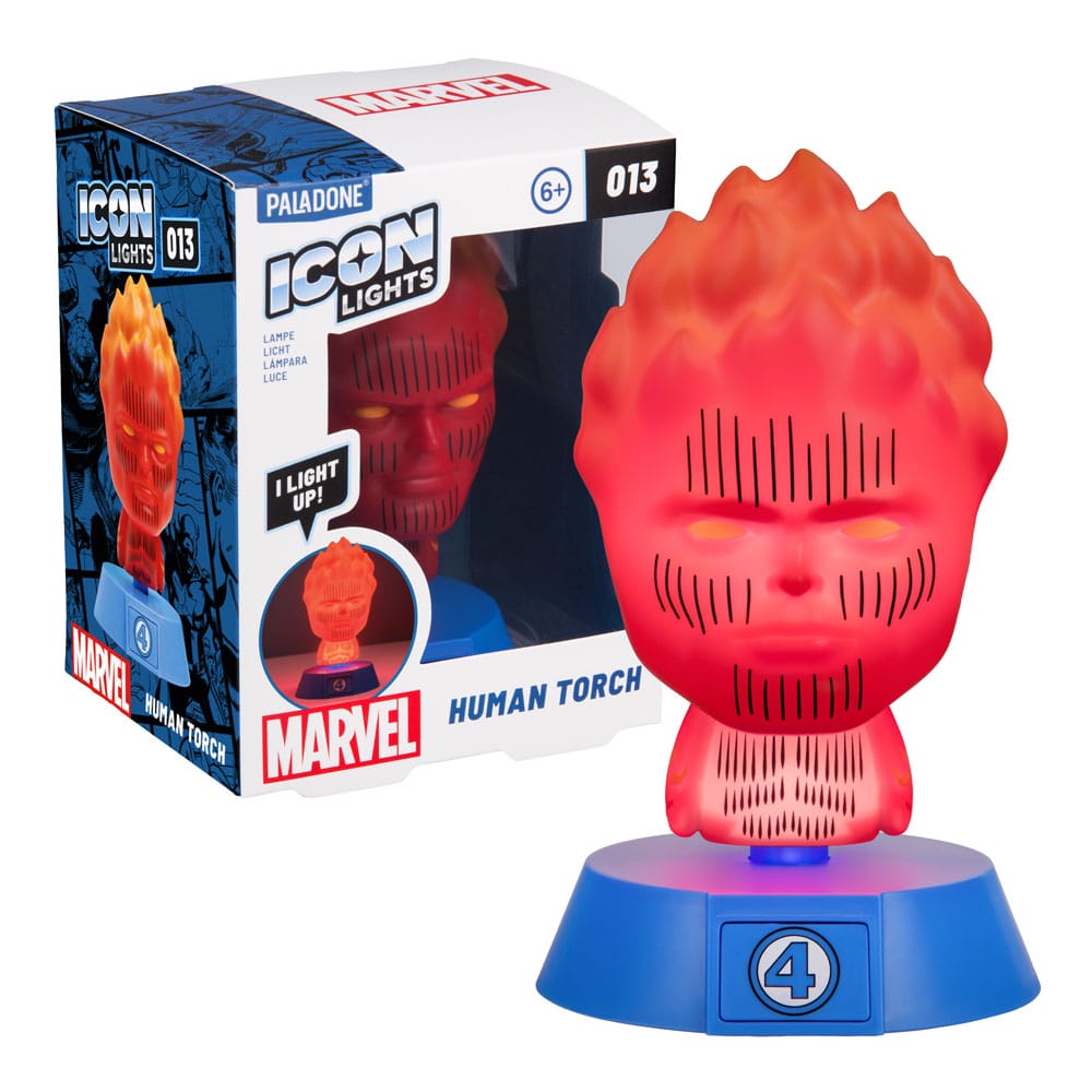 Fantastic Four Icons Leuchte Human Torch 11 cm   - Versand: 7 Tage nach Bestellung