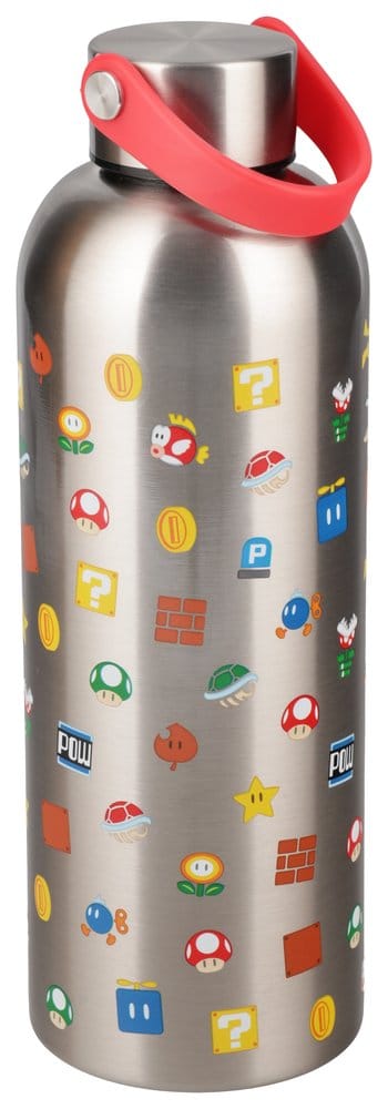 Super Mario Metall Trinkflasche mit Trageschlaufe - Preorder - ETA: 25.08.2026