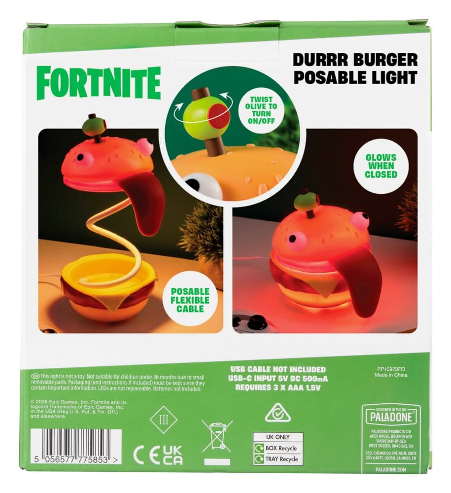 Fortnite Leuchte Durrr Burger Posable 30 cm - Preorder - ETA: 25.08.2026
