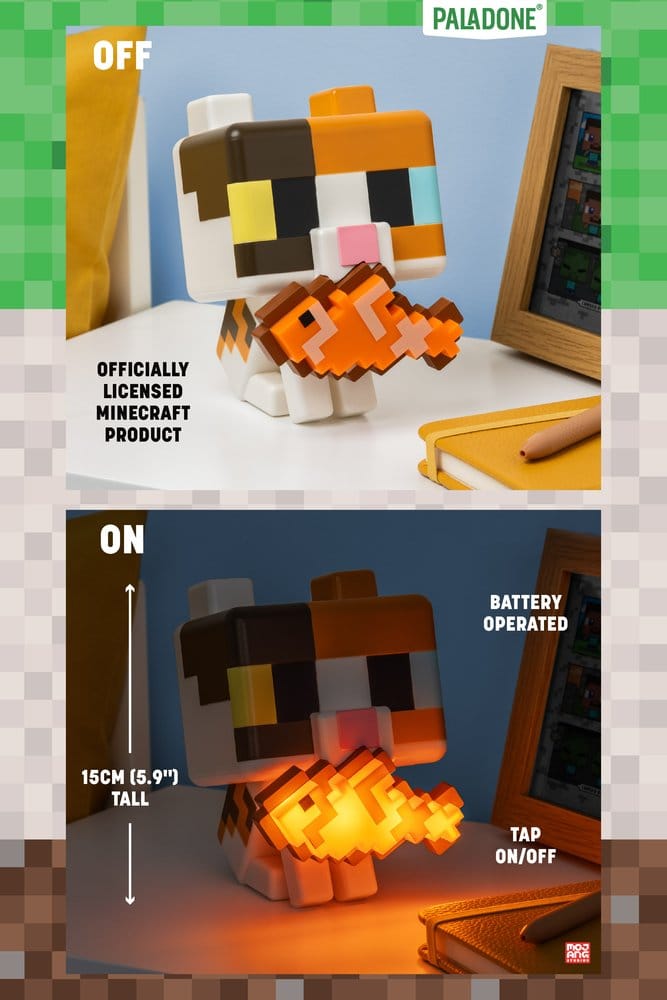Minecraft GloBuddies Leuchte Cat 15 cm - Preorder - ETA: 25.08.2026