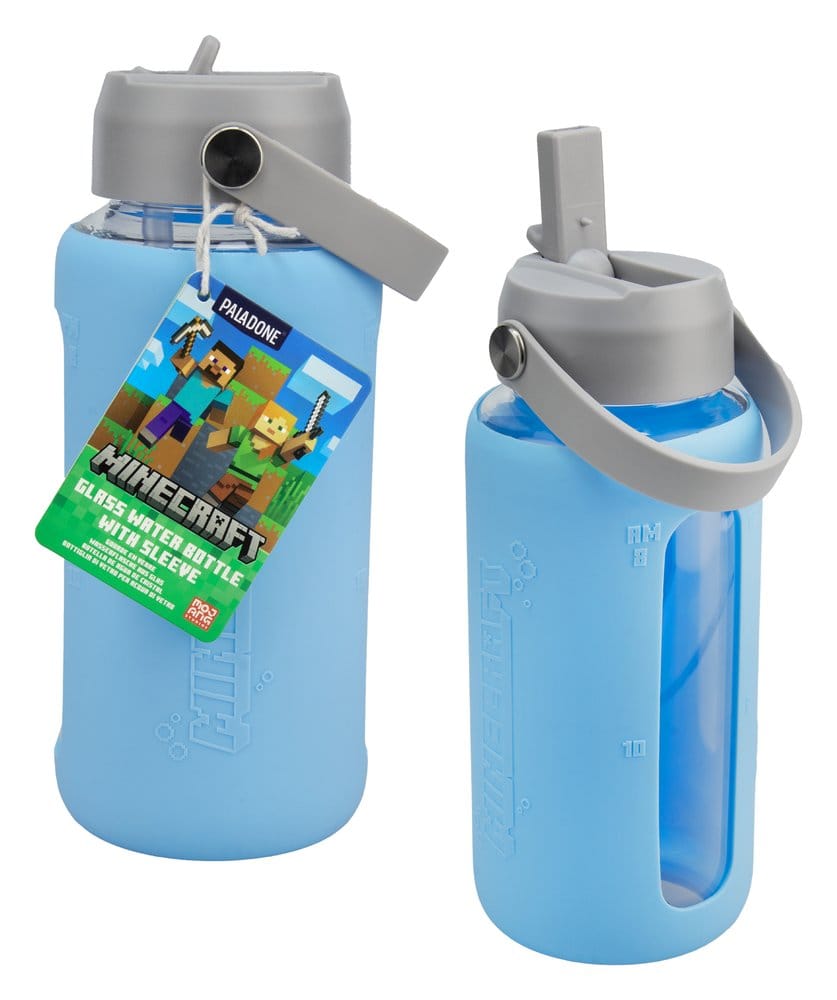 Minecraft Glas Trinkflasche mit Hülle - Preorder - ETA: 25.08.2026