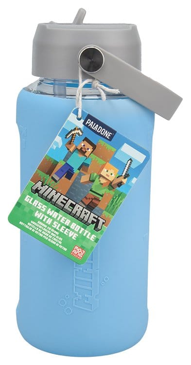 Minecraft Glas Trinkflasche mit Hülle - Preorder - ETA: 25.08.2026