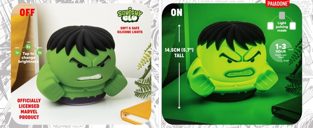 Marvel Universe SquishyGlo Silikon-Leuchte Hulk Rechargeable 15 cm - Preorder - ETA: 25.08.2026