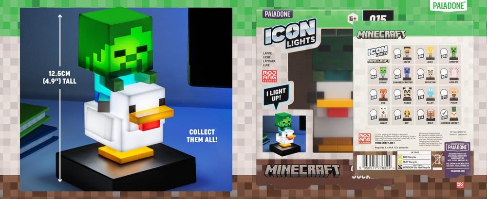 Minecraft Icon Leuchte Chicken Jockey 13 cm - Preorder - ETA: 25.01.2027