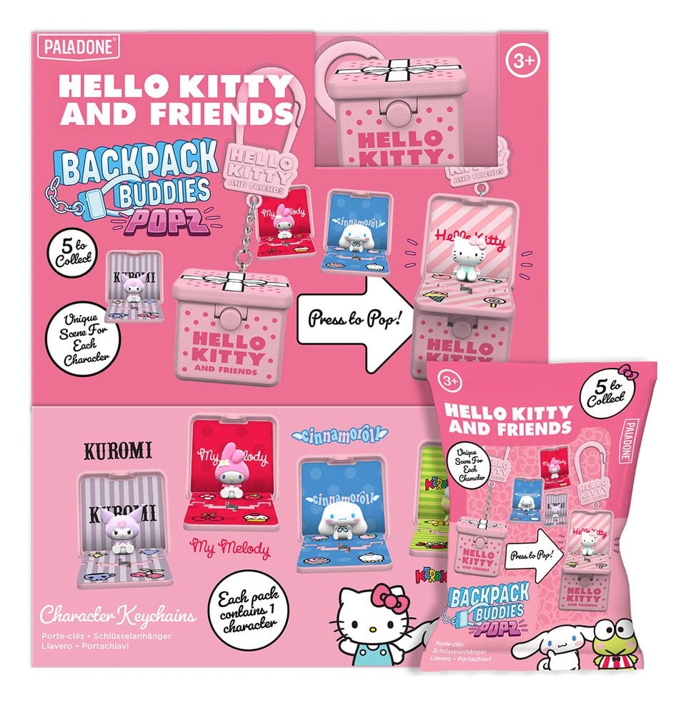 Sanrio Friends Popz Backpack Buddies Blind Box Sortiment Hello Kitty (24) - Preorder - ETA: 09.12.2026