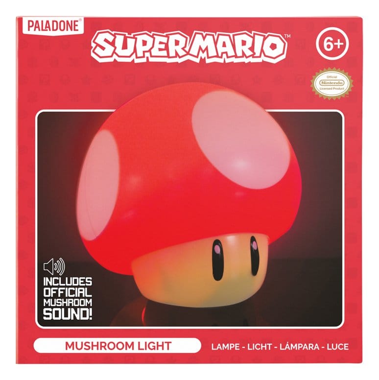 Super Mario Lampe mit Soundfunktion Power-Up Pilz 12 cm - Preorder - ETA: 25.01.2027