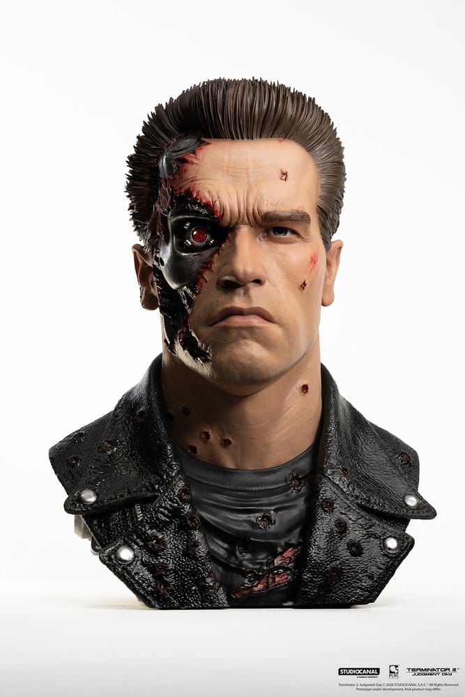 Terminator 2 Replik 1/1 T-800 Model 101 Battle Damaged Art Mask 47 cm   - Preorder - ETA: 25.05.2027