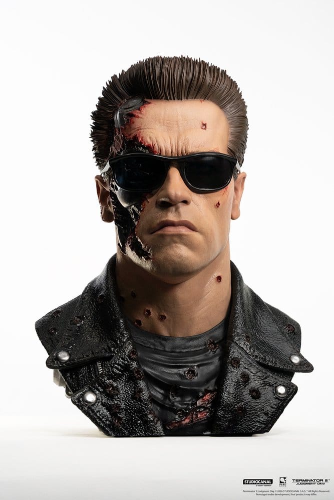 Terminator 2 Replik 1/1 T-800 Model 101 Battle Damaged Art Mask 47 cm   - Preorder - ETA: 25.05.2027