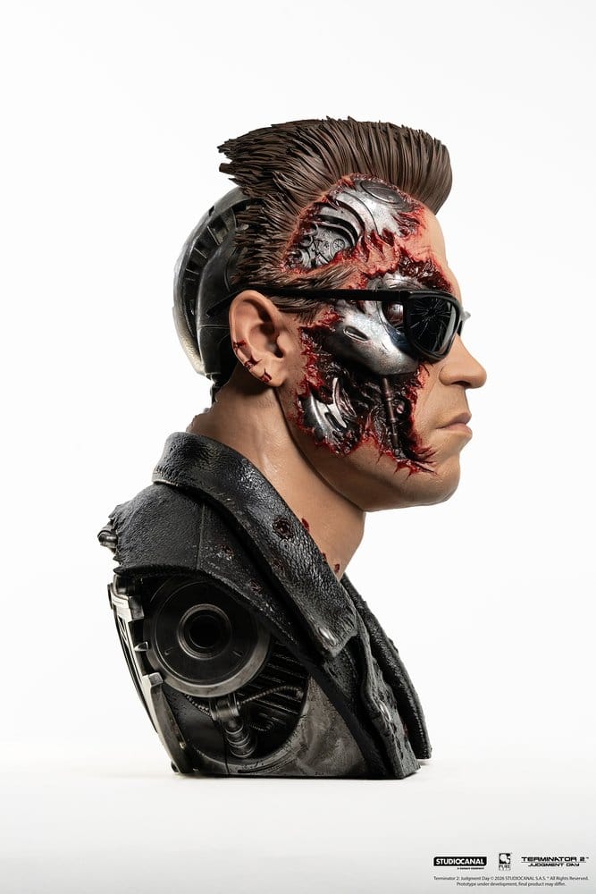 Terminator 2 Replik 1/1 T-800 Model 101 Battle Damaged Art Mask 47 cm   - Preorder - ETA: 25.05.2027