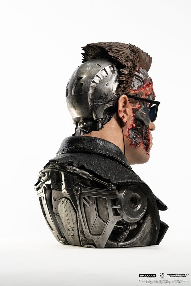 Terminator 2 Replik 1/1 T-800 Model 101 Battle Damaged Art Mask 47 cm   - Preorder - ETA: 25.05.2027
