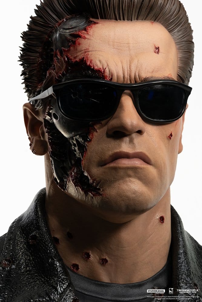 Terminator 2 Replik 1/1 T-800 Model 101 Battle Damaged Art Mask 47 cm   - Preorder - ETA: 25.05.2027