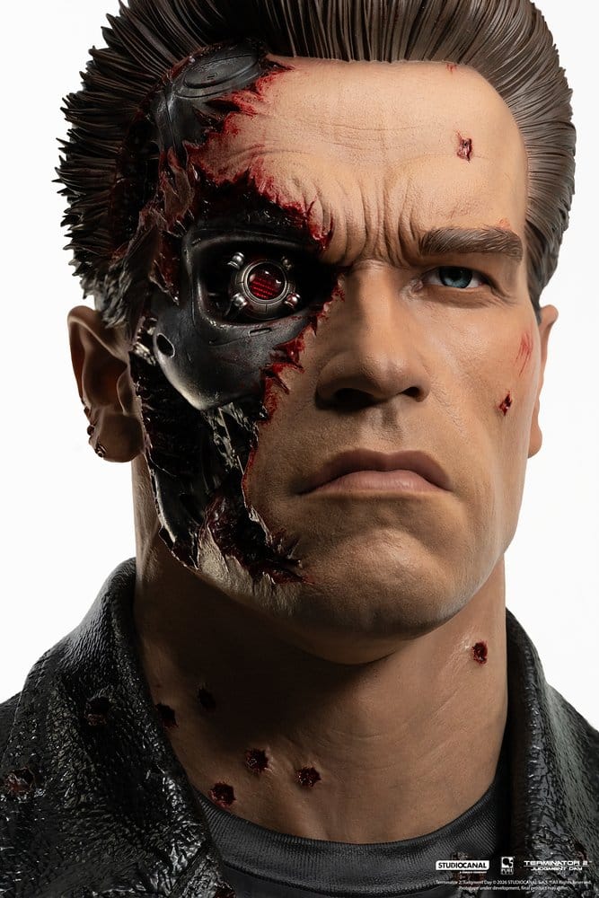 Terminator 2 Replik 1/1 T-800 Model 101 Battle Damaged Art Mask 47 cm   - Preorder - ETA: 25.05.2027