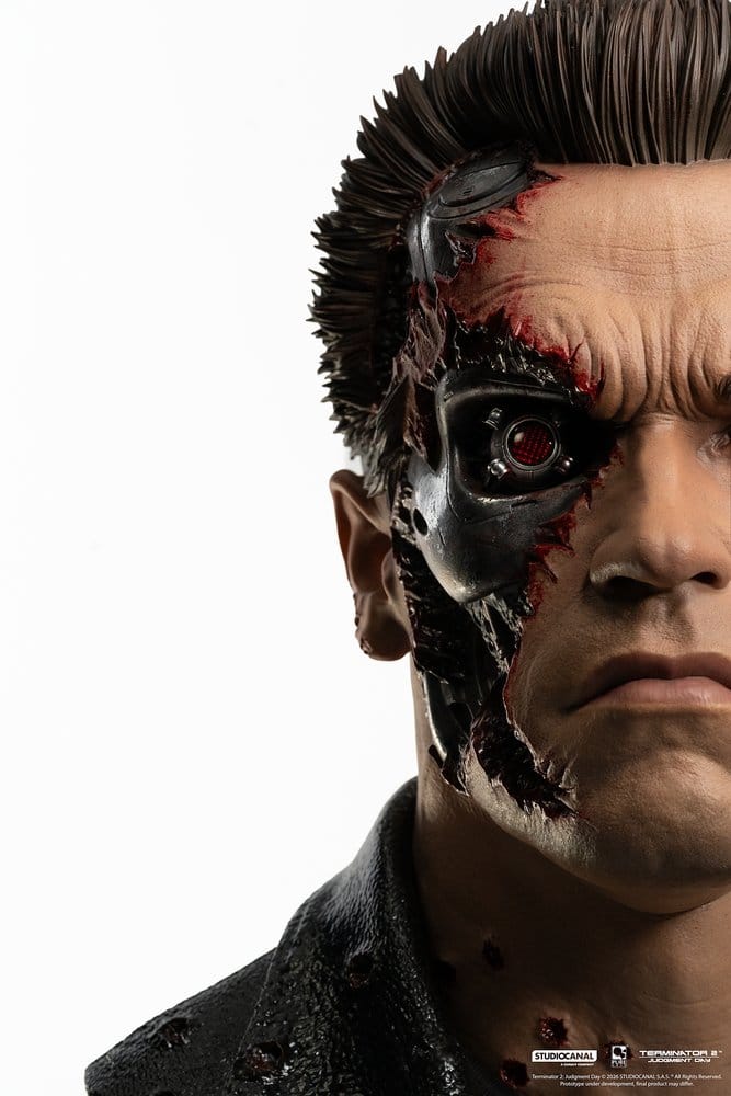 Terminator 2 Replik 1/1 T-800 Model 101 Battle Damaged Art Mask 47 cm   - Preorder - ETA: 25.05.2027