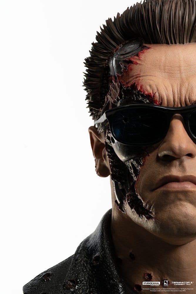 Terminator 2 Replik 1/1 T-800 Model 101 Battle Damaged Art Mask 47 cm   - Preorder - ETA: 25.05.2027