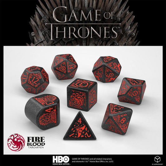 Game of Thrones Würfel Set Targaryen (8) - Versand: 5-7 Tage nach Bestellung