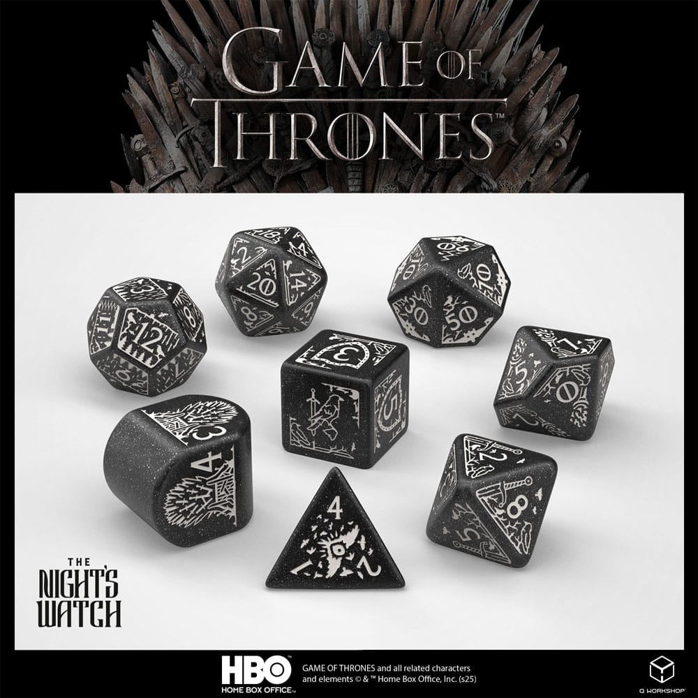 Game of Thrones Würfel Set Night's Watch (8) - Versand: 7 Tage nach Bestellung