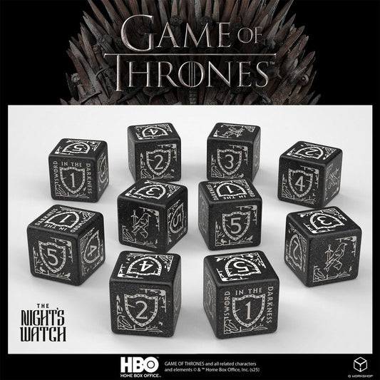 Game of Thrones Würfel Set Night's Watch 10xD6 (10) - Versand: 5-7 Tage nach Bestellung