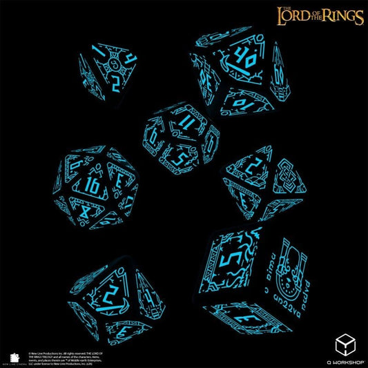 Der Herr der Ringe 7er-Würfelset Moria (Glow in the Dark) - Versand: 7 Tage nach Bestellung