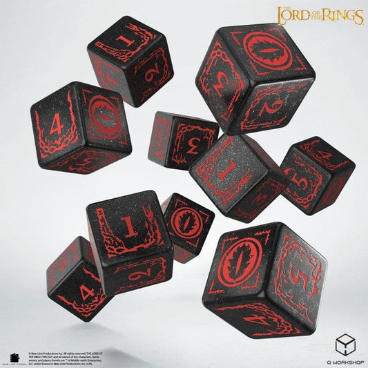 Der Herr der Ringe: 10er D6 Würfelset Mordor - Versand: 7 Tage nach Bestellung