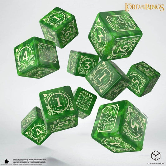 Der Herr der Ringe: 10er D6 Würfelset Auenland - Versand: 7 Tage nach Bestellung