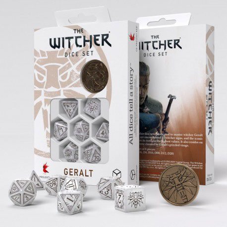 The Witcher Würfel Set Geralt The White Wolf (7) - Versand: 5-7 Tage nach Bestellung