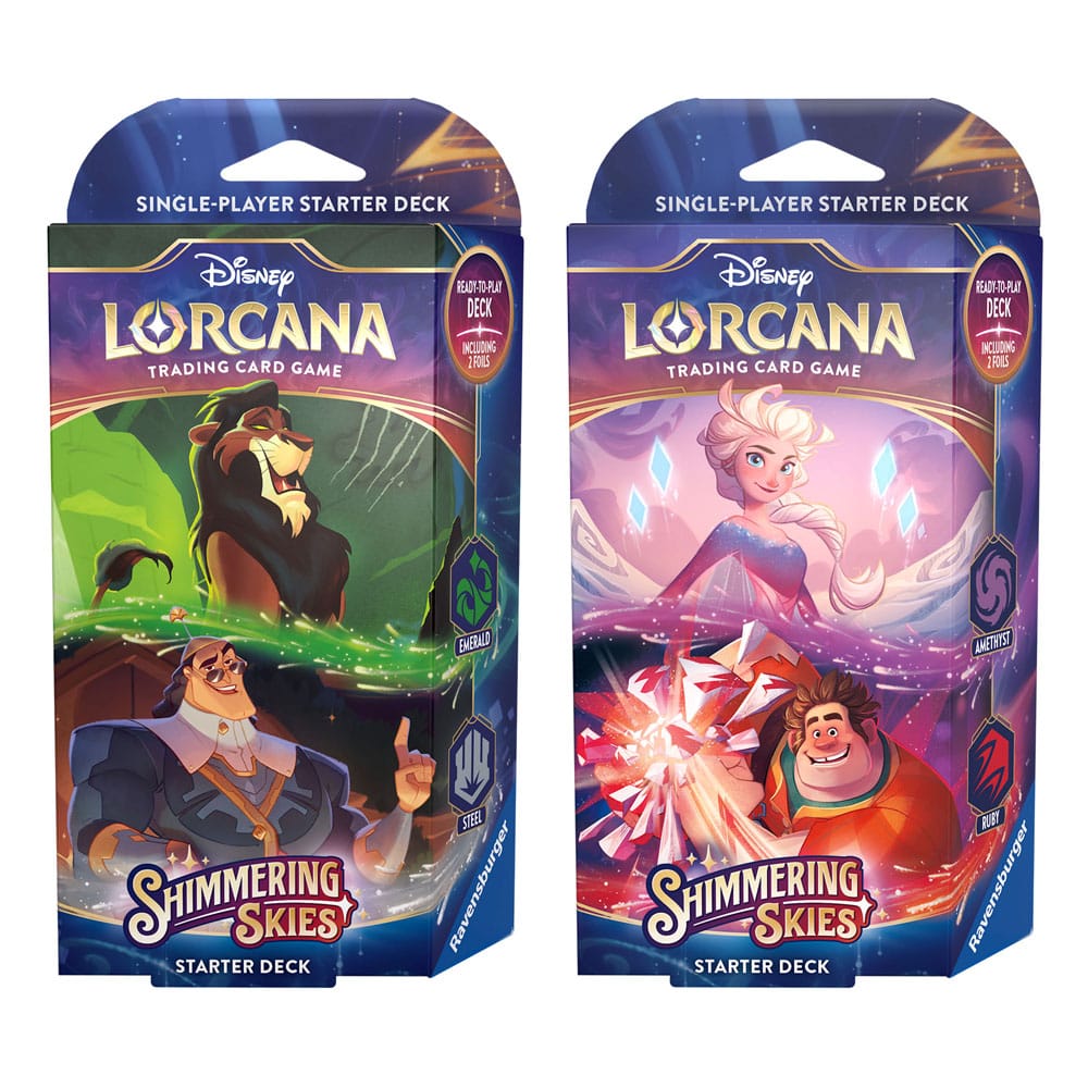 Disney Lorcana TCG Shimmering Skies Starter Decks Display (8) *Englische Edition* - Versand: 5-7 Tage nach Bestellung