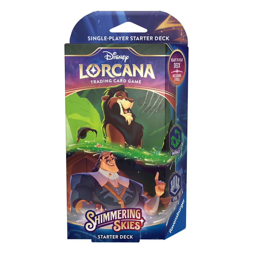 Disney Lorcana TCG Shimmering Skies Starter Decks Display (8) *Englische Edition* - Versand: 5-7 Tage nach Bestellung