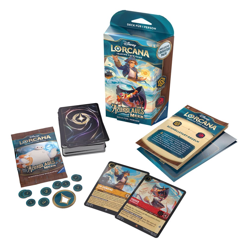 Disney Lorcana TCG Azurblaues Meer Starter Decks Display (8) *Deutsche Edition* - Preorder - ETA: 31.10.2025