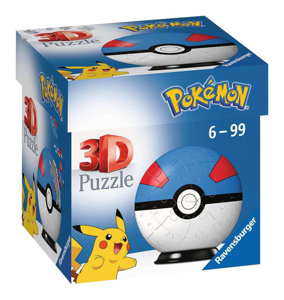 Pokémon 3D Puzzle Pokéballs: Superball (55 Teile) - Versand: 5-7 Tage nach Bestellung
