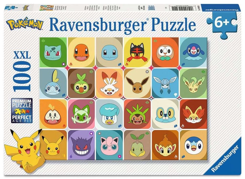 Pokémon Kinderpuzzle Pokémon Gesichter (100 Teile XXL) - Versand: 7 Tage nach Bestellung