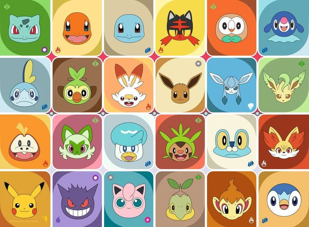 Pokémon Kinderpuzzle Pokémon Gesichter (100 Teile XXL) - Versand: 7 Tage nach Bestellung